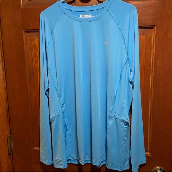 IUGA Rash Guard Too for Women UPF 50+ Protection Clothing Aqua Blue XXL - Picture 8 of 10